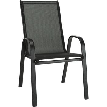 Стифиращ се стол, тъмно сиво/черно, aldera