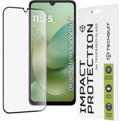 Techsuit Протектор - Techsuit 111D Full Cover / Full Glue - Motorola Moto G06 / Moto G06 Power - Черен