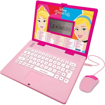 Lexibook Образователен детски лаптоп играчка със 124 дейности - Lexibook Disney Princess Bilingual Educational Laptop English and French (английски и френски език) (JC598DPI1)