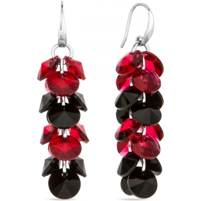 Spark červeno-černé se Swarovski Elements Frou Frou KWD6428SCJ Scarlet+Jet
