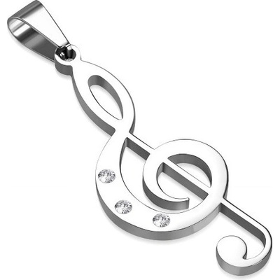 Prosperk Přívěsek houslový klíč s kamínky S5257