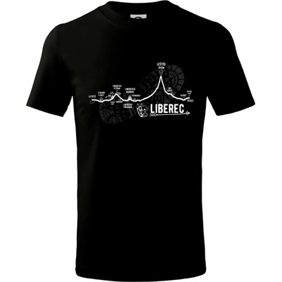Profil Liberec Tričko dětské bavlněné Černá