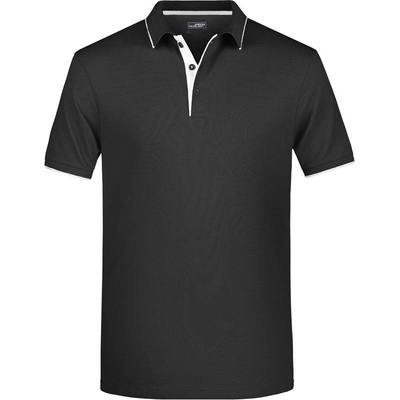 James & Nicholson JN 728 pánske piqué polo s légou čierne sivá