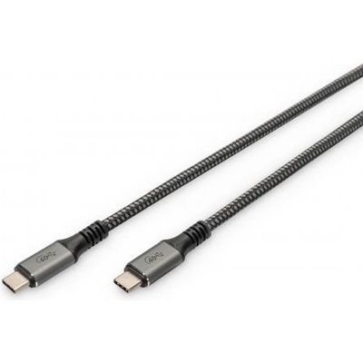 Digitus DB-300443-010-S USB 4, TypC na TypeC, PP opletení AL-Housing 8K@60Hz, PD3.0, 40Gbits/s, 1m, černý