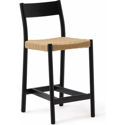 Kave Home Yalia 65 cm čierna / prírodná