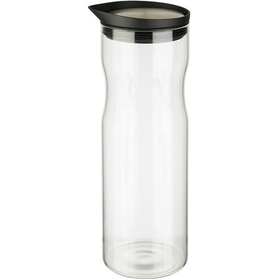 APS Skleněná karafa s nerezovým víkem, 1 l, 80x250 mm, transparentní, inox 10721