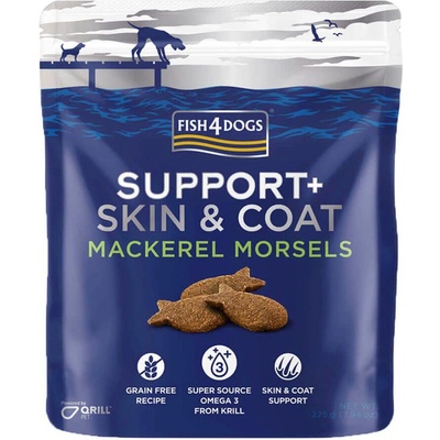 Fish4Dogs Support+ Skin & Coat Mackerel Morsels 225г