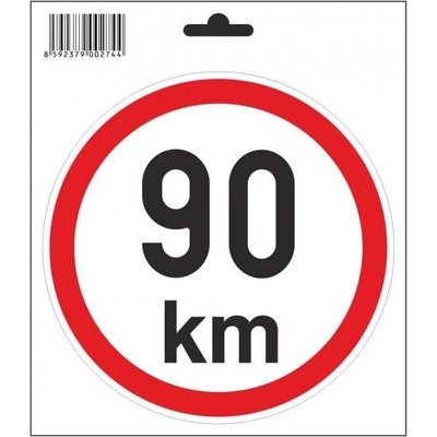 Samolepka 90 km/h, průměr 150 mm