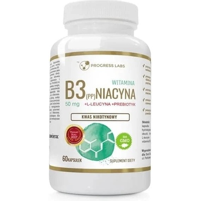 Progress Labs Niacín Vitamín B3 PP 50 mg 60 kapsúl