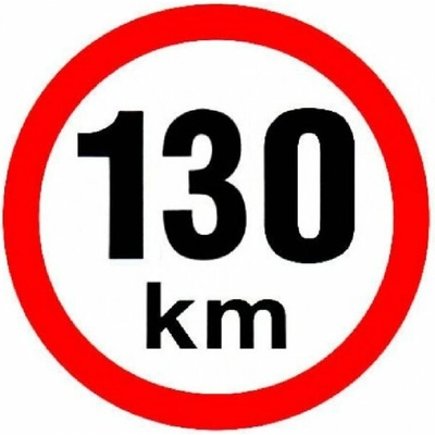 Reflexná samolepka rýchlosť 130 km, priemer 150 mm