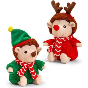 Keel Toys Keeleco, Eкологична плюшена играчка, Таралежче с коледно облекло, 20 см (2) (SX1950)