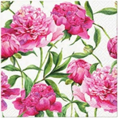 TaT ubrousky Pink Peonies 33x33cm