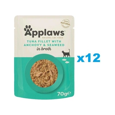 Applaws Adult tuniak a ančovičky vo vývare 12 x 70 g