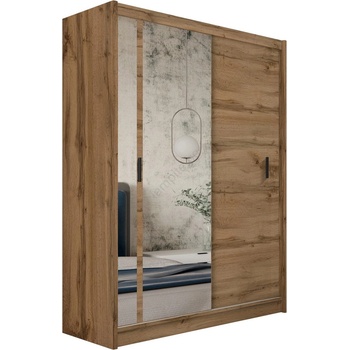 EMS Гардероб с огледало SABRINA 180x215 см, дъб волтан (MT0044)
