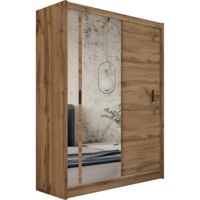 EMS Гардероб с огледало SABRINA 180x215 см, дъб волтан (MT0044)