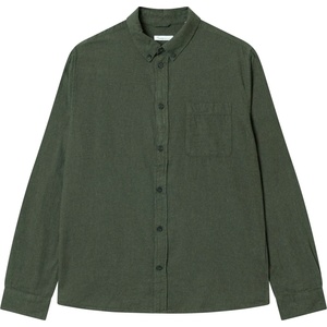 KnowledgeCotton Apparel Мъжка риза с копчета Knowledgecotton apparel Regular Fit Melangé Flannel Shirt - Forrest Night - размер XXL (033-2931-0315)
