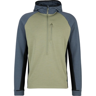 Stoic Мъжки вълнен пуловер Stoic MerinoWaffleFleece320 NorrdalSt. 3/4 Zip Hoody Merino hoodie - Ink Grey / Multi - размер 3XL (005-6576-0316)