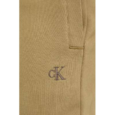 Calvin Klein Jeans Памучен спортен панталон Calvin Klein Jeans в зелено с изчистен дизайн J30J326749 (J30J326749)