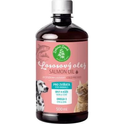 Zelená Země Lososový olej pre zvieratá 500 ml