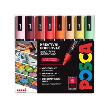 Posca PC-5M Letný mix teplých tónov 8 ks