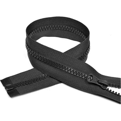 Zip kostkový 5 mm 85 cm dělitelný černý
