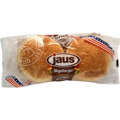 Jaus Žemle Mega burger sezam 4ks 300g