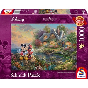 Schmidt Spiele Пъзел Schmidt от 1000 части - Влюбените Мики и Мини, Томас Кинкейд (59639)