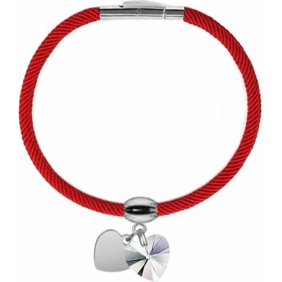Swarovski e. červený náramok so srdiečkami, Heartsync seb6030