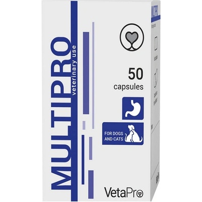 VetaPro Multipro výživový doplnok pre psy a mačky s narušenou črevnou rovnováhou 50 kapsúl