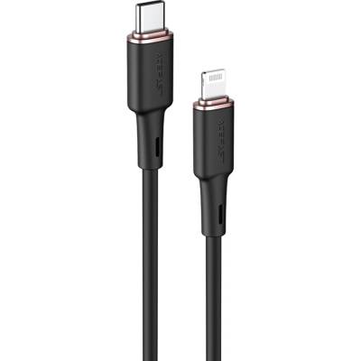 ACEFAST - Кабел за данни (C2-01) - Type-C към Lightning, 30W, 3A, бързо зареждане, MFi сертификация, 1.2 м - Черен