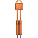 Nomad Кабел за бързо зареждане за устройства с USB-C порт - Nomad ChargeKey USB-C to USB-C 240W Charging Cable (оранжев) (12 см) (NM014643858)