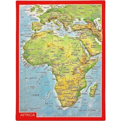 Reliefpostkarte Afrika