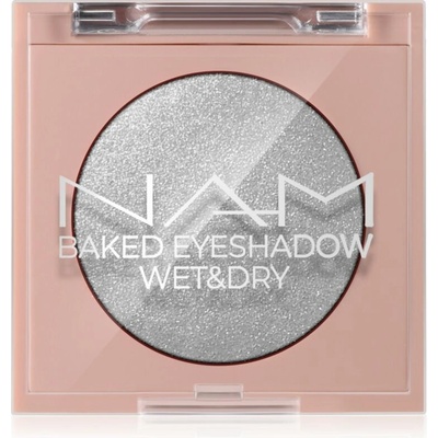 NAM Baked Eyeshadow trblietavé očné tiene 02 Silver Lining 4 g