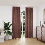 Pure Line Home Кадифени завеси в цвят пепел от рози с перделък, 2 бр. , 140 x 245 см