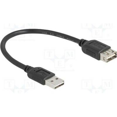 Delock 81510 USB 2.0 zlacený 0,2m černý