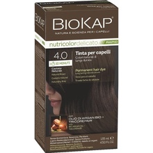 BioKap Nutricolor Delicato Rapid Permanent Hair Color farba bez amoniaku 4.0 Natural Brown 135 ml