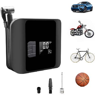 Pumpa na auto - elektrická do auta s 2000 mAh baterie + přenosný 12V kompresor + LED světlo