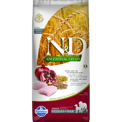 N&D LG SENIOR MEDIUM&MAXI Chicken & Pomegranate 12 kg