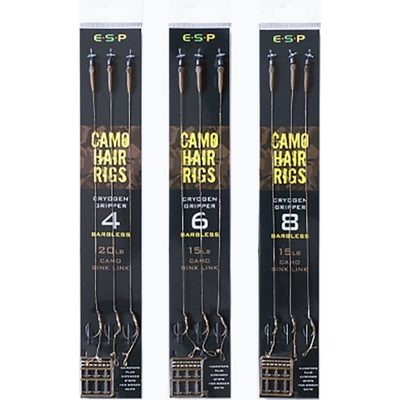 ESP náväzce Camo Hair Rig Gripper Barbless veľ.8