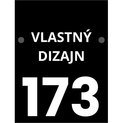 Solárne domové číslo Vlastný Dizajn – obdĺžnikový, na stojato Farba a štýl: Čierna tabuľa