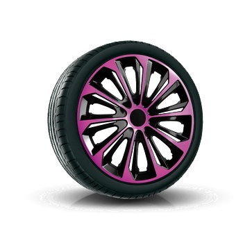 Image 1 of NRM капаци 16", strong duocolor РОЗОВО ЧЕРНИ 4брой (vtv-pu-22184)