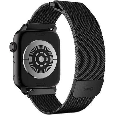 Uniq Стоманена, неръждаема каишка за Apple Watch 42мм, 44мм, 45мм, Ultra, Ultra 2, Ultra 3 49мм - Uniq Dante Milanese Magnetic Stainless Steel Band (тъмносив) (UNIQ-44MM-DANGRP)