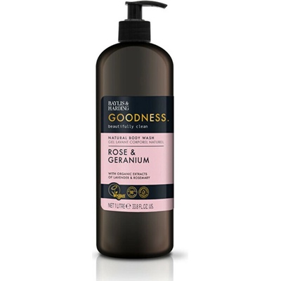 Baylis & Harding Goodness Rose & Geranium sprchový gel 1000 ml