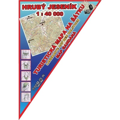 Mapy na šátku Hrubý jeseník mapa na šátku