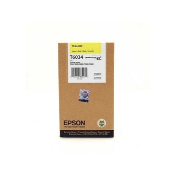 Epson T6034 Оригинален жълт мастилен патрон 220 мл (C13T603400)