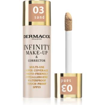 Dermacol Infinity високо покривен фон дьо тен SPF 15 цвят 03 Sand 20 гр