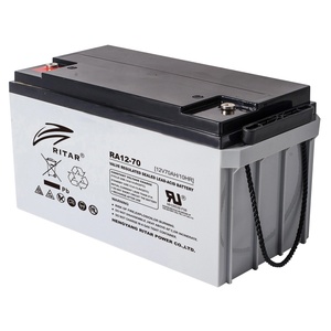 Ritar Оловна батерия RITAR, (RA12-70) AGM, 12V, 70 Ah, 350 /167 /182 mm, Терминал F11(M6)