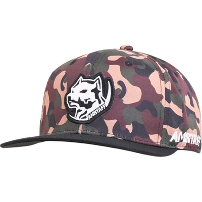 Amstaff Tafio Snapback Cap Camouflage zelený a hnedý maskáč