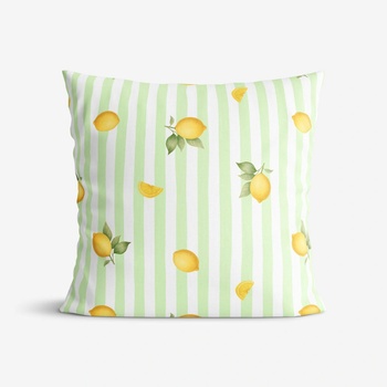 Goldea zelené prúžky s citrónmi 40 x 40 cm