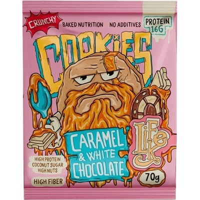Lifelike Cookies 70 g karamel a bílá čokoláda